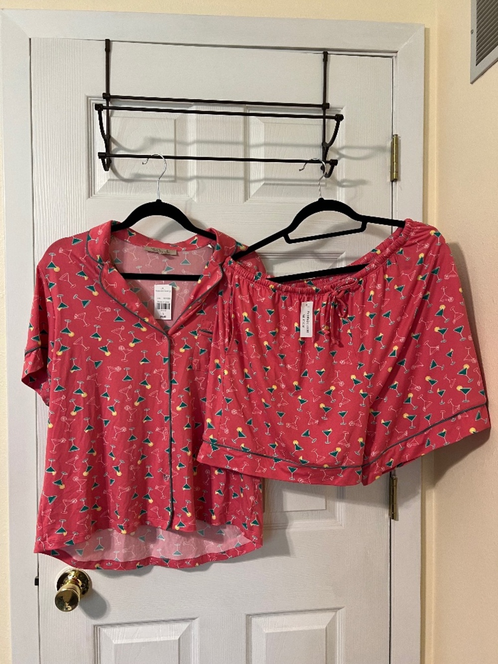Martini Pajamas - Shorts and Shirt Set